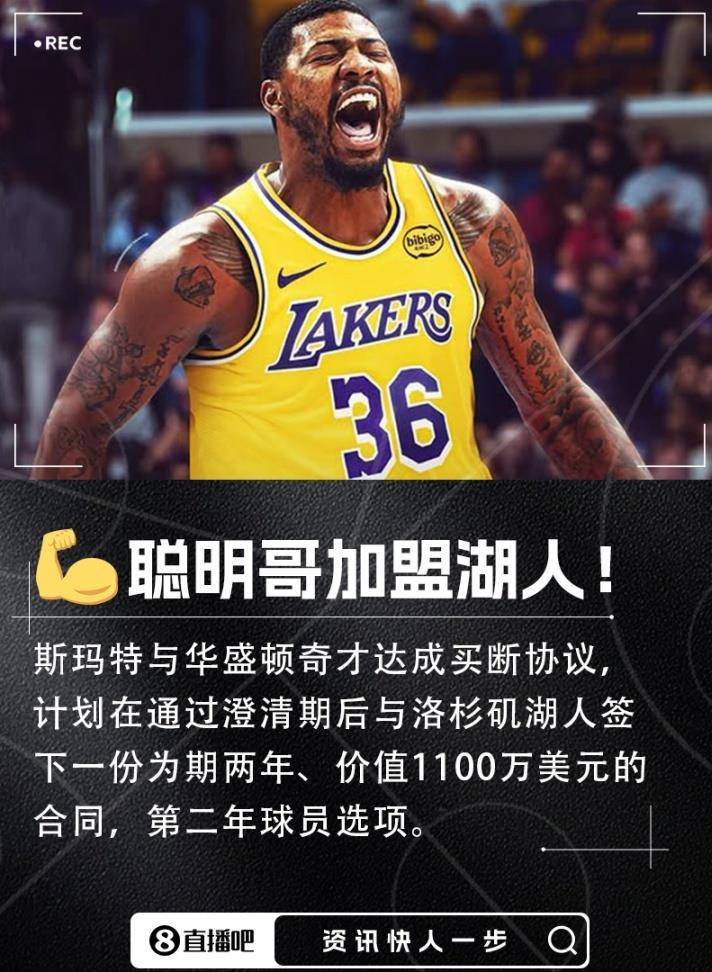 曝斯玛特将以2年1100万加盟湖人据悉是东契奇点名要他的简单介绍